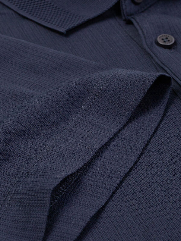 Erkek Lacivert T-Shirt-Polo Yaka Tişört