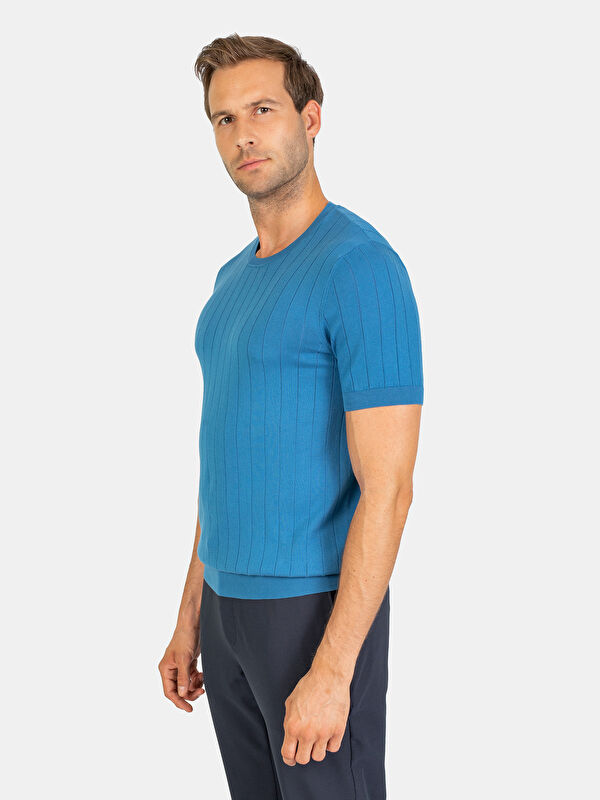 Erkek Mavi T-Shirt