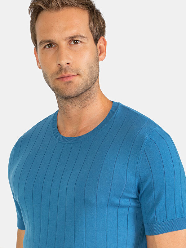 Erkek Mavi T-Shirt