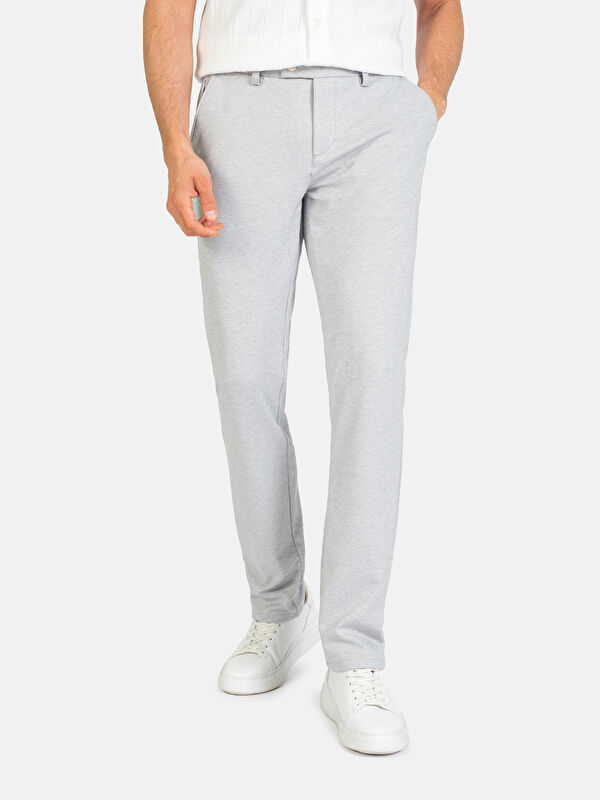 Erkek Gri Melanj Pantolon