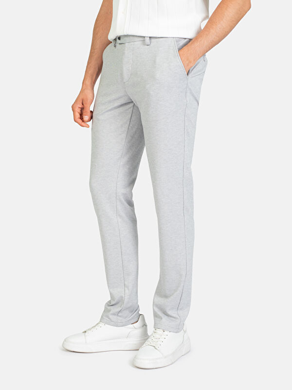 Erkek Gri Melanj Pantolon