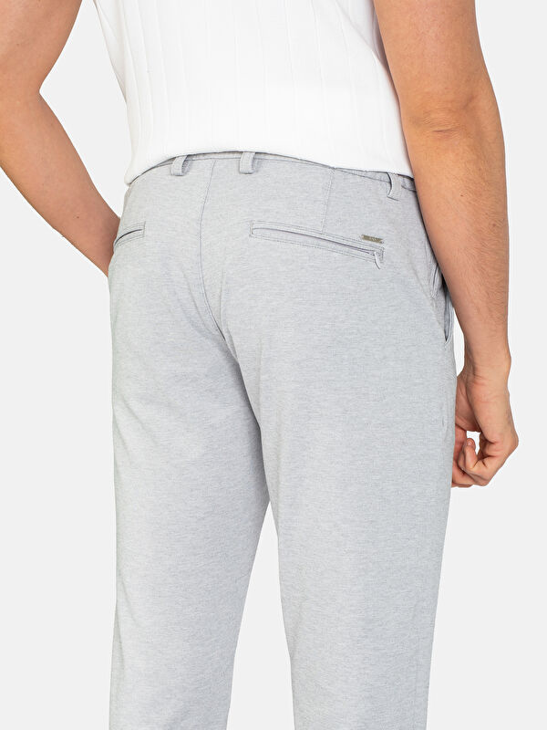 Erkek Gri Melanj Pantolon