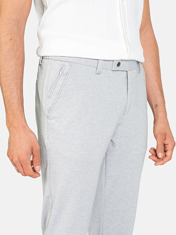 Erkek Gri Melanj Pantolon