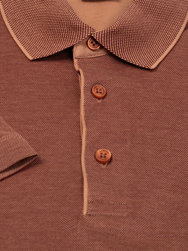 Erkek Kiremit T-Shirt-Polo Yaka Tişört