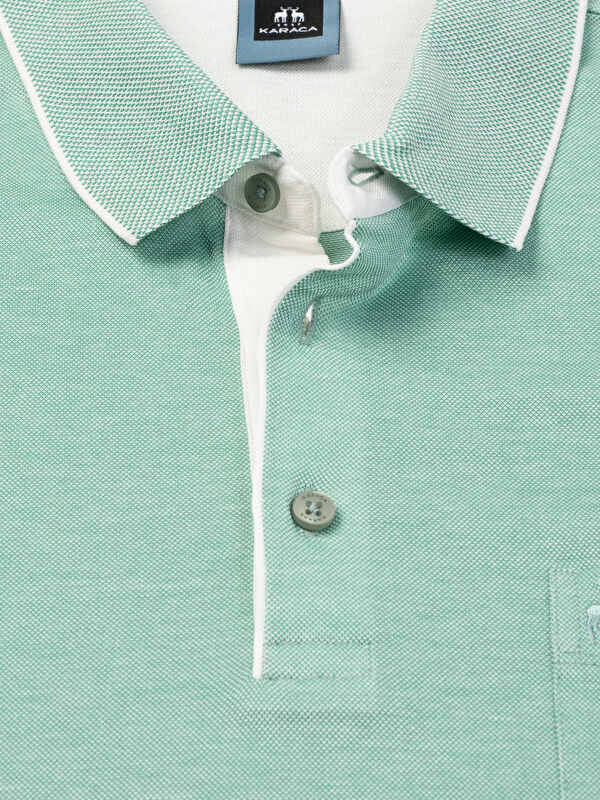 Erkek Mint T-Shirt-Polo Yaka Tişört