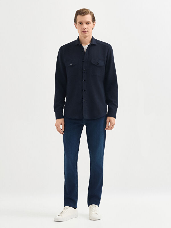 Erkek Lacivert Gömlek