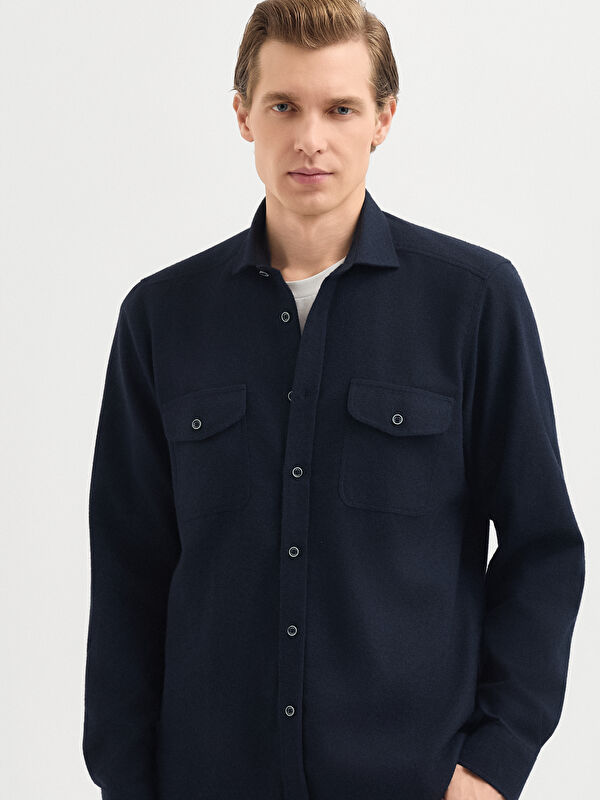 Erkek Lacivert Gömlek