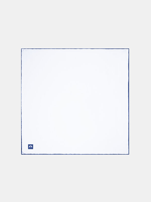 Erkek Beyaz/Lacivert Mendil