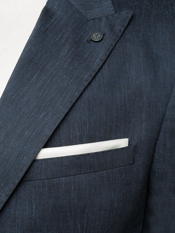 Erkek Beyaz/Lacivert Mendil