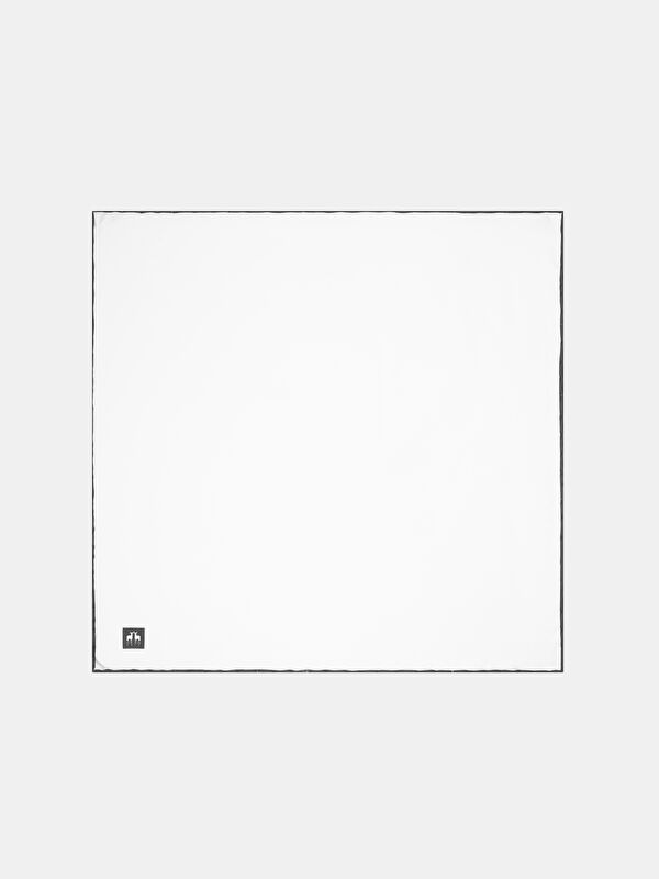 Erkek Beyaz/Siyah Mendil