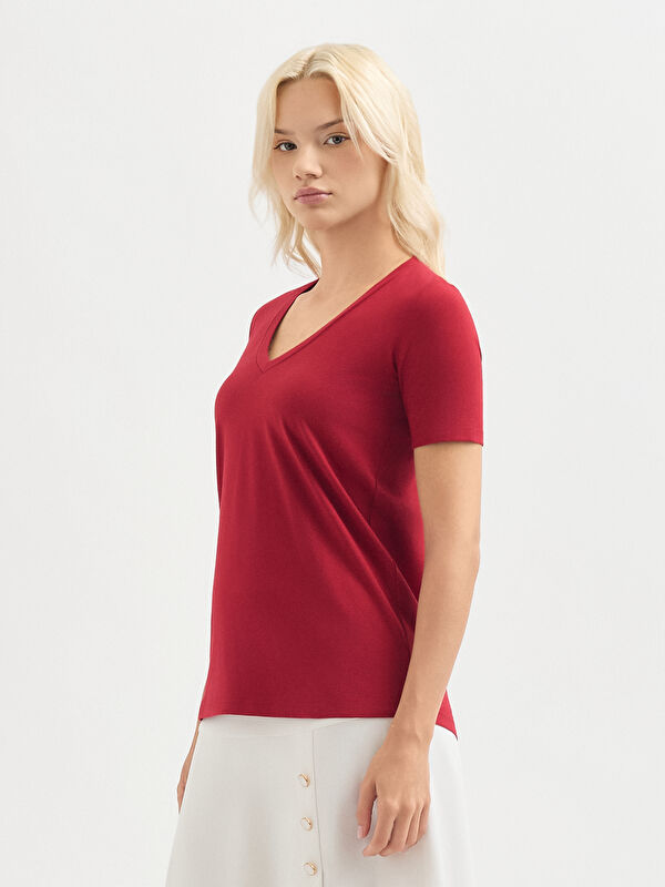 Kadın Bordo Tişört