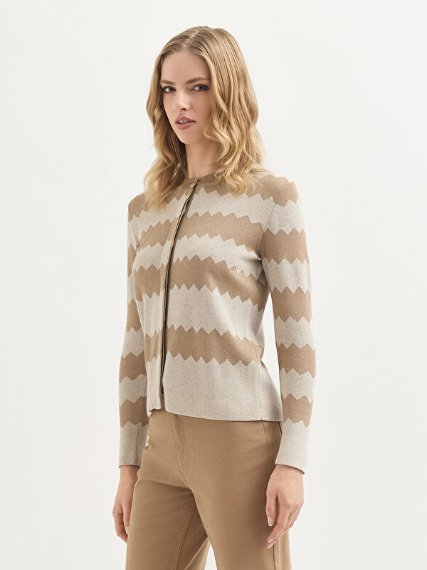 Kadın Bej Melanj Hırka