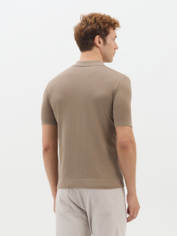 Erkek Vizon Triko Gömlek