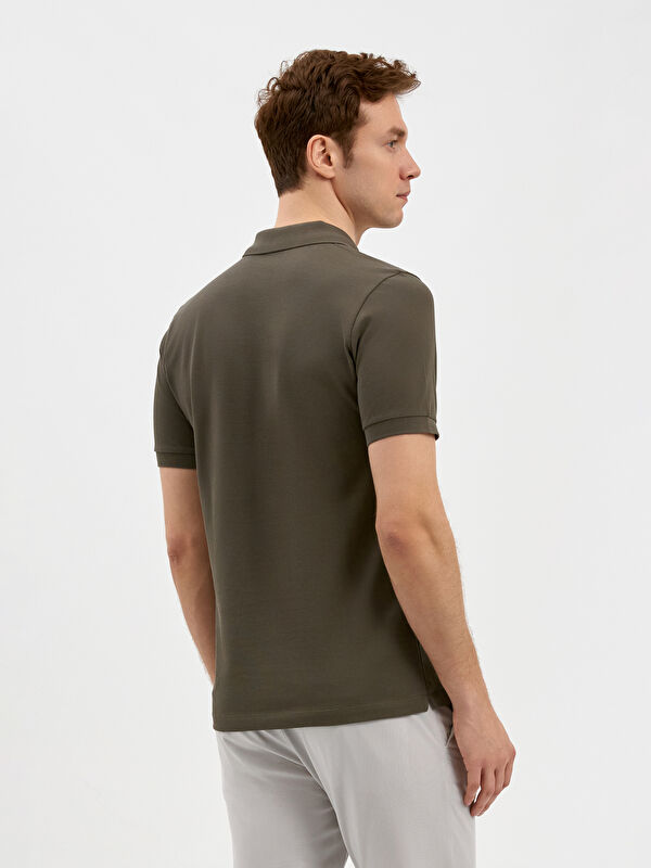 Erkek Haki Polo Yaka Tişört