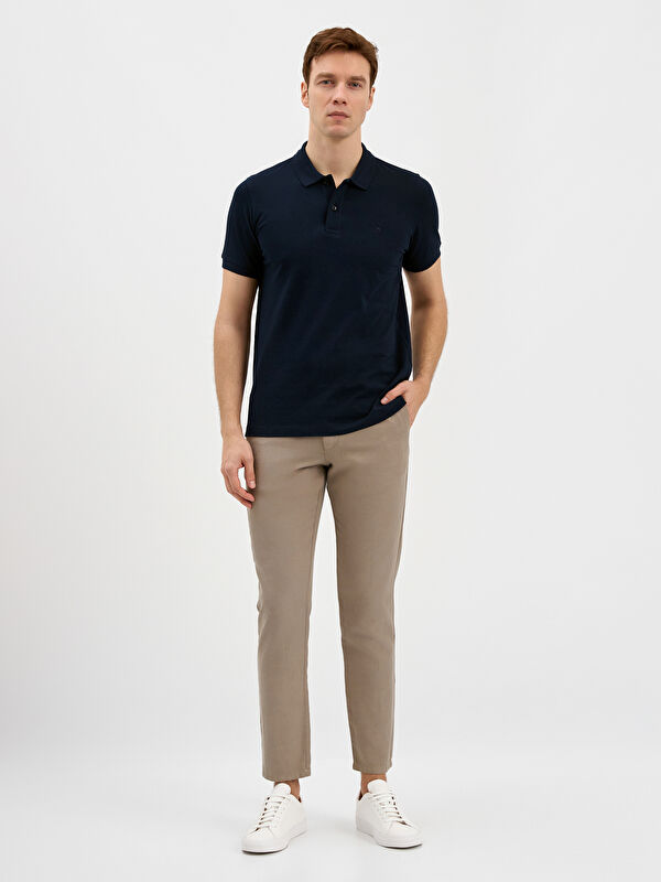 Erkek Lacivert Polo Yaka Tişört