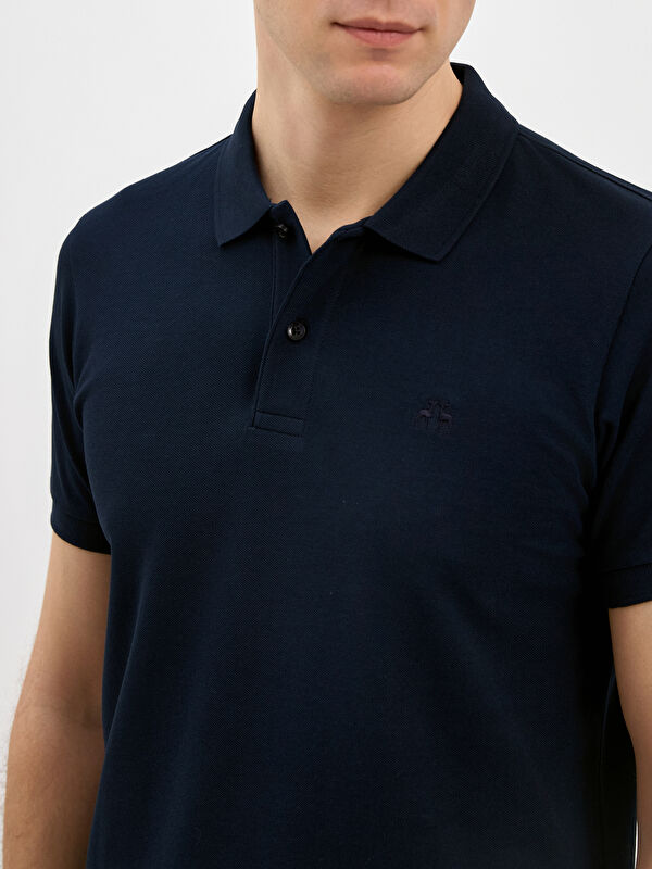 Erkek Lacivert Polo Yaka Tişört