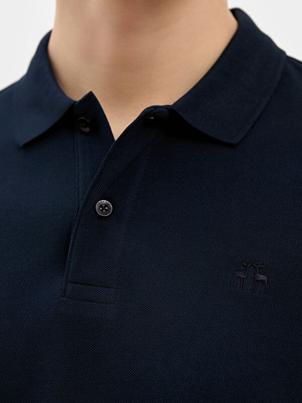 Erkek Lacivert Polo Yaka Tişört