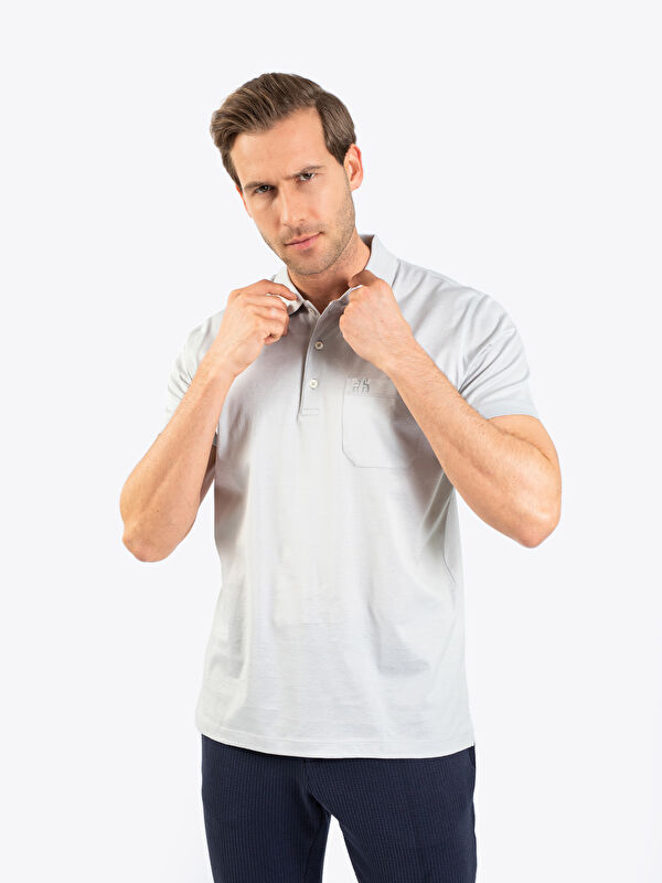 Erkek Gri Polo Yaka Tişört