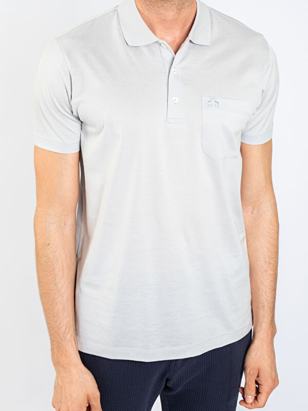 Erkek Gri Polo Yaka Tişört