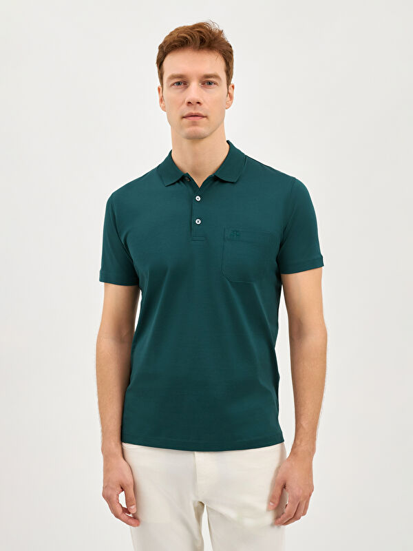 Erkek Yeşil Polo Yaka Tişört