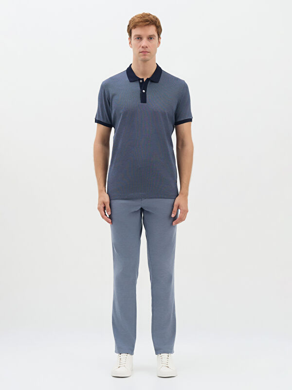 Erkek Lacivert T-Shirt-Polo Yaka Tişört