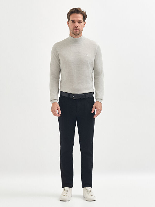 Erkek Siyah Pamuk Karışımlı Jean Pantolon