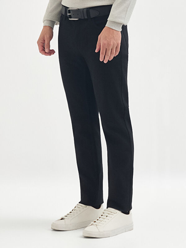 Erkek Siyah Pamuk Karışımlı Jean Pantolon