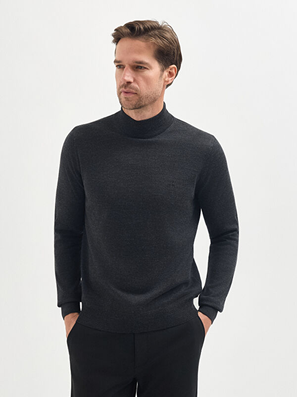 Erkek Antrasit Melanj Kazak