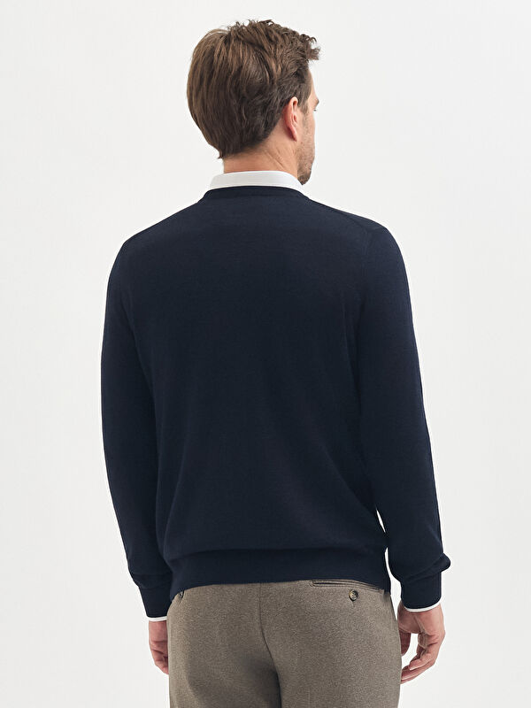 Erkek Lacivert Kazak