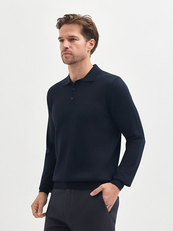 Erkek Lacivert Kazak