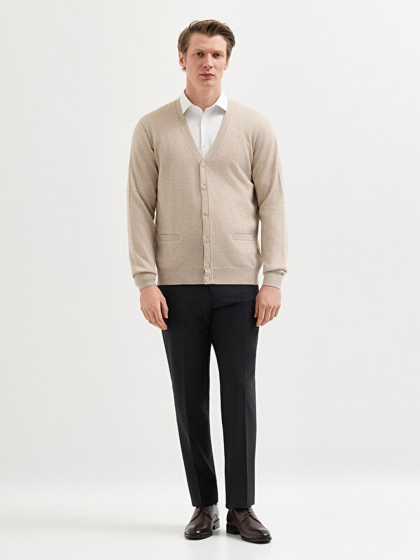 Erkek Bej Melanj Hırka