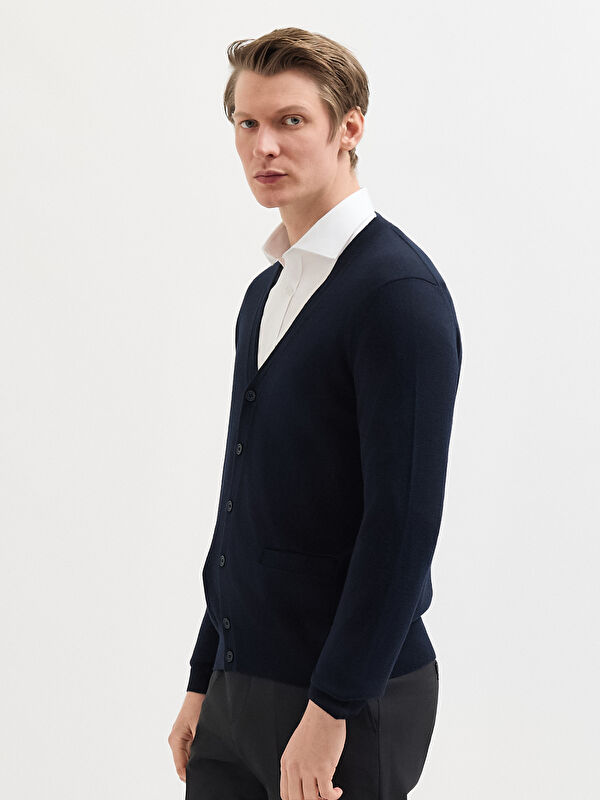 Erkek Lacivert Hırka