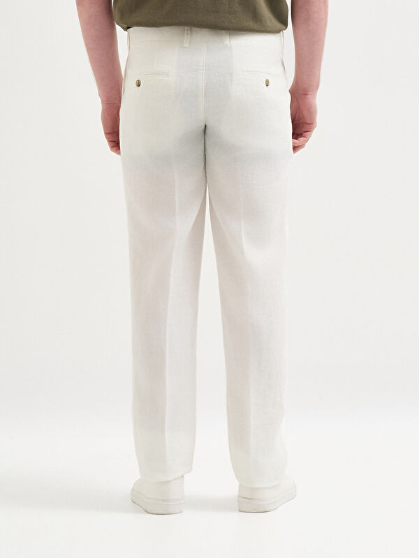 Erkek Kırık Beyaz Pantolon