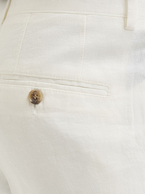 Erkek Kırık Beyaz Pantolon