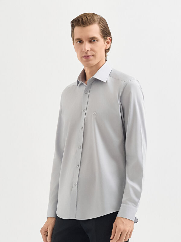 Erkek Açık Gri Gömlek