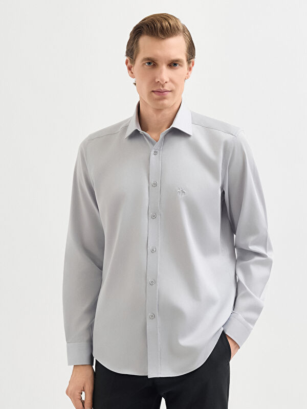 Erkek Açık Gri Gömlek