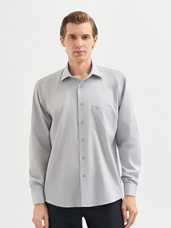 Erkek Açık Gri Gömlek