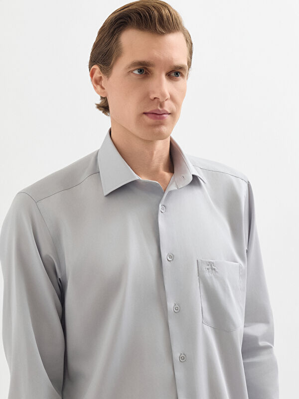 Erkek Açık Gri Gömlek