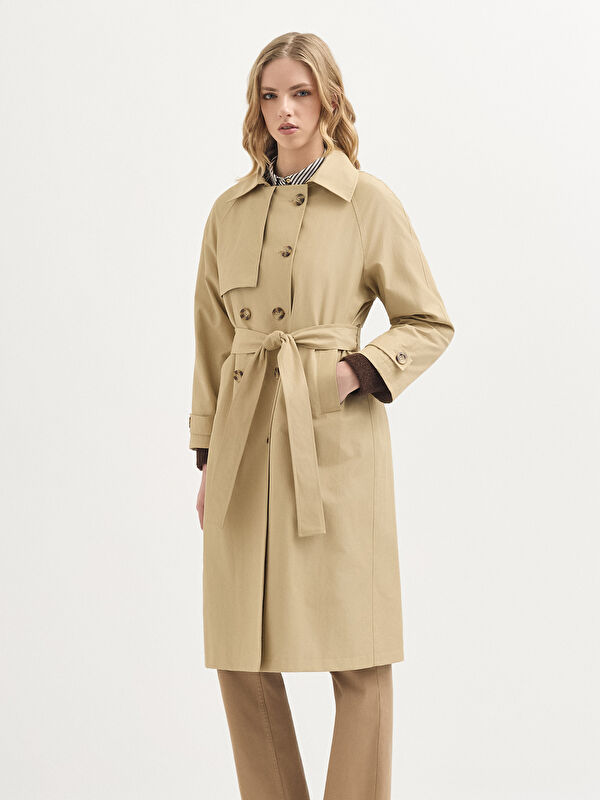 Kadın Bej Trençkot