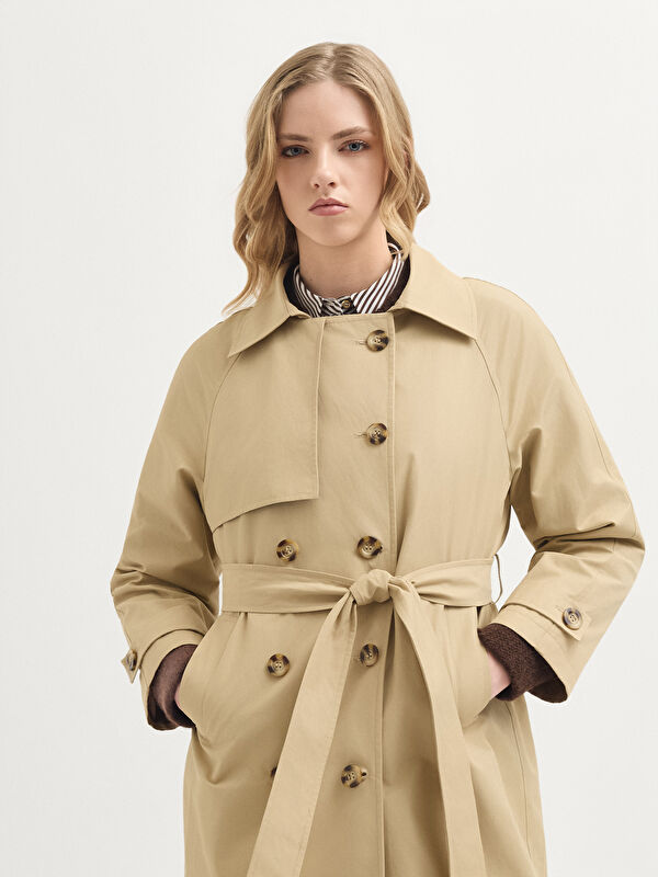 Kadın Bej Trençkot