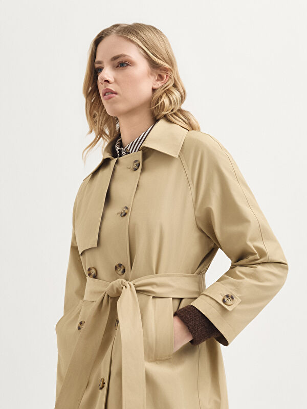 Kadın Bej Trençkot
