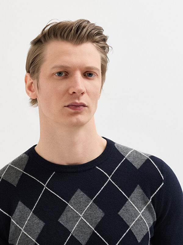 Erkek Lacivert Kazak