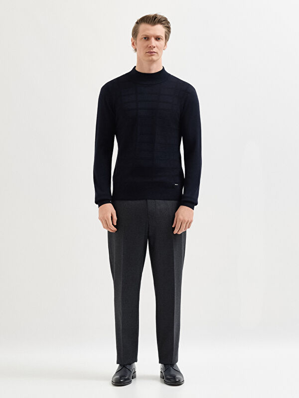 Erkek Lacivert Kazak