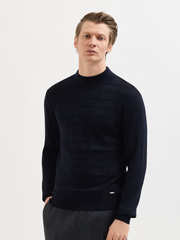 Erkek Lacivert Kazak