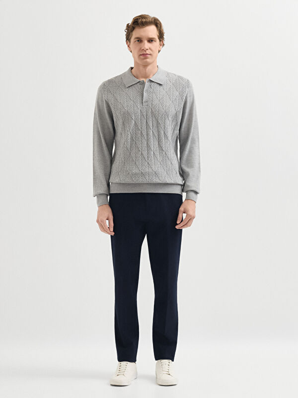 Erkek Açık Gri Kazak