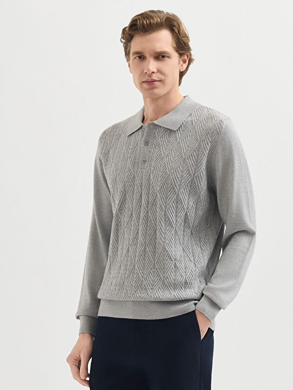 Erkek Açık Gri Kazak