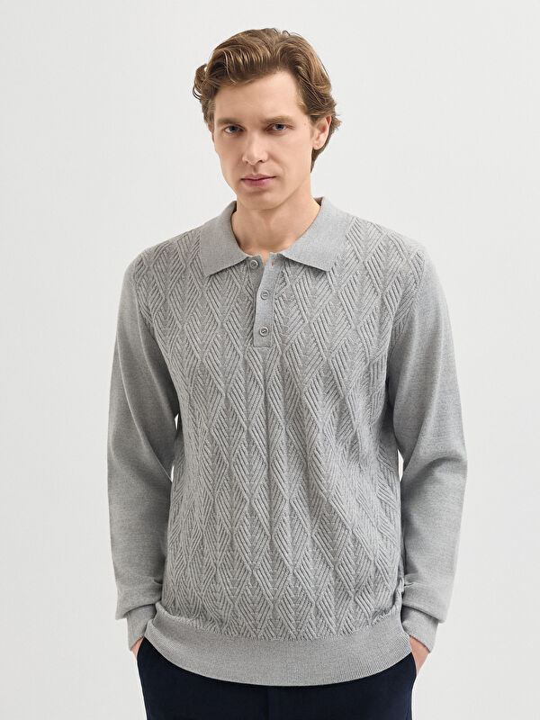 Erkek Açık Gri Kazak