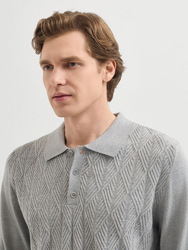 Erkek Açık Gri Kazak