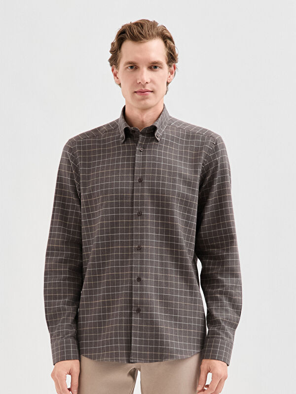 Erkek Kahve Gömlek