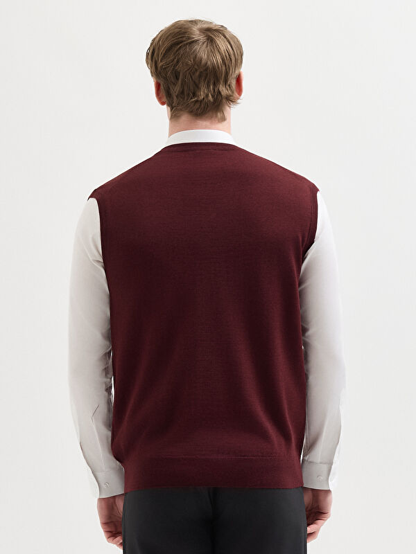 Erkek Bordo Süveter